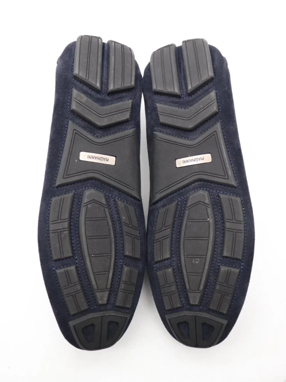 Magnanni Neiman Marcus Navy Blue Suede Men's Size 11 M Horse Bit Loafers Slip On